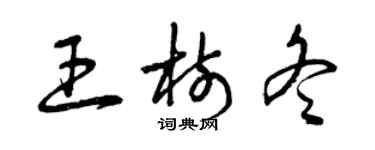 曾慶福王樹冬草書個性簽名怎么寫