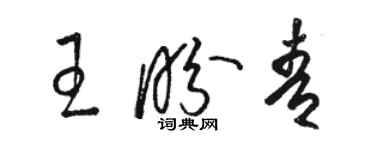 駱恆光王盼青草書個性簽名怎么寫