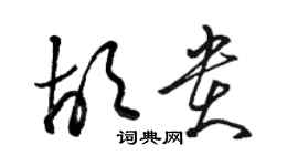 駱恆光胡貴草書個性簽名怎么寫