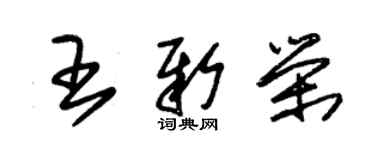 朱錫榮王新榮草書個性簽名怎么寫