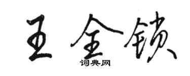 駱恆光王全鎖行書個性簽名怎么寫