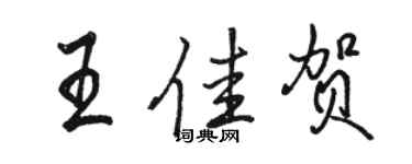 駱恆光王佳賀行書個性簽名怎么寫