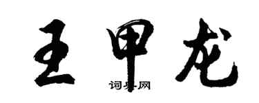 胡問遂王甲龍行書個性簽名怎么寫