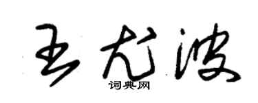 朱錫榮王尤波草書個性簽名怎么寫