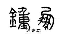 曾慶福鍾鵬篆書個性簽名怎么寫