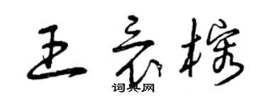 曾慶福王竟榕草書個性簽名怎么寫