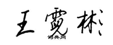 王正良王霓彬行書個性簽名怎么寫