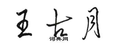 駱恆光王古月行書個性簽名怎么寫