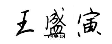 王正良王盛寅行書個性簽名怎么寫