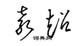 駱恆光袁超草書個性簽名怎么寫