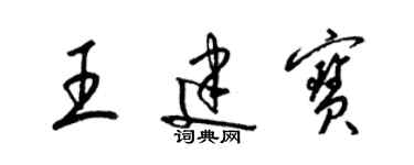 梁錦英王建寶草書個性簽名怎么寫