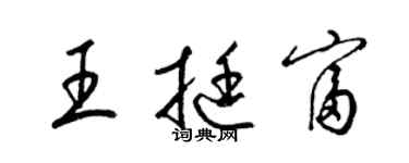 梁錦英王挺富草書個性簽名怎么寫