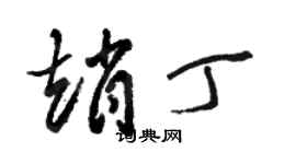 駱恆光趙丁草書個性簽名怎么寫