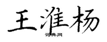 丁謙王淮楊楷書個性簽名怎么寫