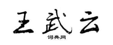 曾慶福王武雲行書個性簽名怎么寫