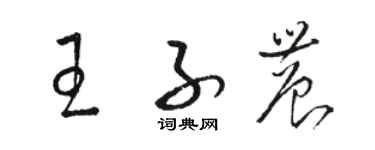 駱恆光王子農草書個性簽名怎么寫