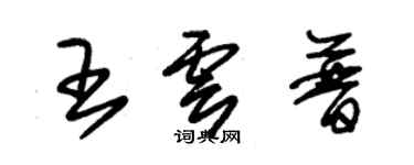 朱錫榮王雲普草書個性簽名怎么寫