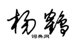 朱錫榮楊鶴草書個性簽名怎么寫
