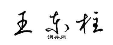梁錦英王東柱草書個性簽名怎么寫