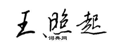 王正良王照起行書個性簽名怎么寫