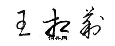 駱恆光王相莉草書個性簽名怎么寫