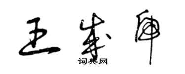 曾慶福王成虎草書個性簽名怎么寫