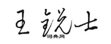 駱恆光王銳士草書個性簽名怎么寫