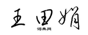 梁錦英王田娟草書個性簽名怎么寫