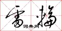 梁錦英雷輪草書怎么寫