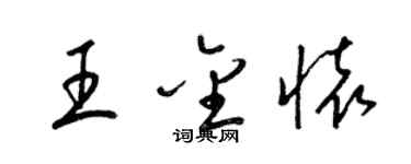 梁錦英王金懷草書個性簽名怎么寫