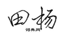 駱恆光田楊行書個性簽名怎么寫