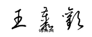梁錦英王叢歡草書個性簽名怎么寫