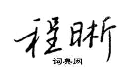 王正良程晰行書個性簽名怎么寫