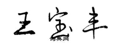 曾慶福王寶豐行書個性簽名怎么寫