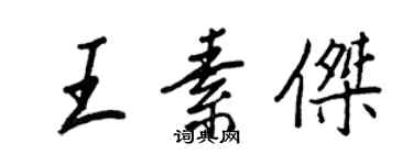 王正良王素傑行書個性簽名怎么寫