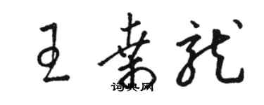 駱恆光王桑龍草書個性簽名怎么寫