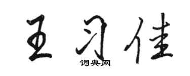 駱恆光王習佳行書個性簽名怎么寫