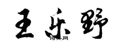胡問遂王樂野行書個性簽名怎么寫