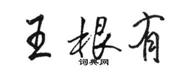 駱恆光王根有行書個性簽名怎么寫