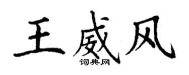 丁謙王威風楷書個性簽名怎么寫