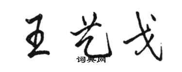 駱恆光王藝戈行書個性簽名怎么寫