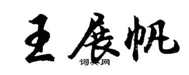 胡問遂王展帆行書個性簽名怎么寫