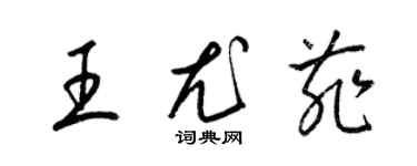 梁錦英王尤菲草書個性簽名怎么寫