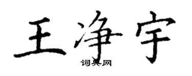 丁謙王淨宇楷書個性簽名怎么寫