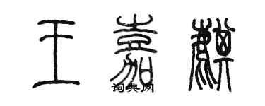 陳墨王嘉麒篆書個性簽名怎么寫