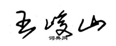 朱錫榮王峻山草書個性簽名怎么寫