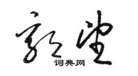 駱恆光郭望草書個性簽名怎么寫