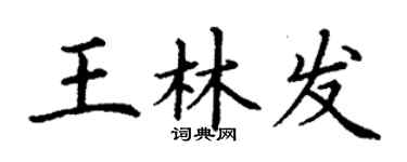丁謙王林發楷書個性簽名怎么寫