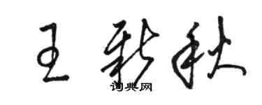 駱恆光王新秋草書個性簽名怎么寫