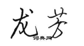 駱恆光龍芳行書個性簽名怎么寫